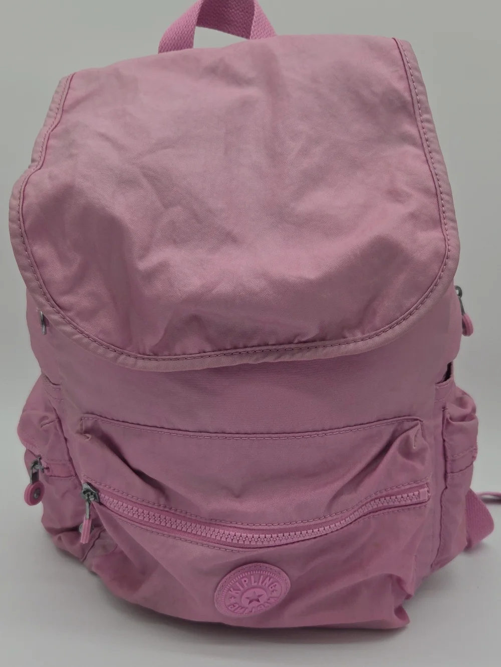 Pink Kipling School Backpack